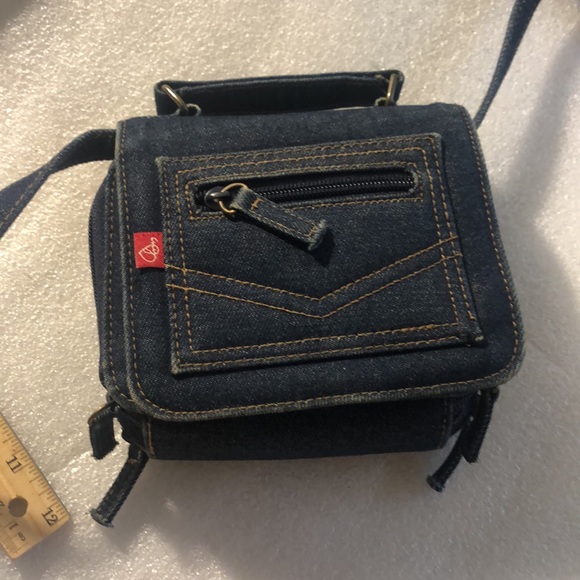 Handbags - Vtg mini Demin cross body bag / purse .
